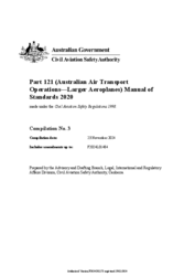 CASR 1998 Part 121 Manual of Standards 2020
